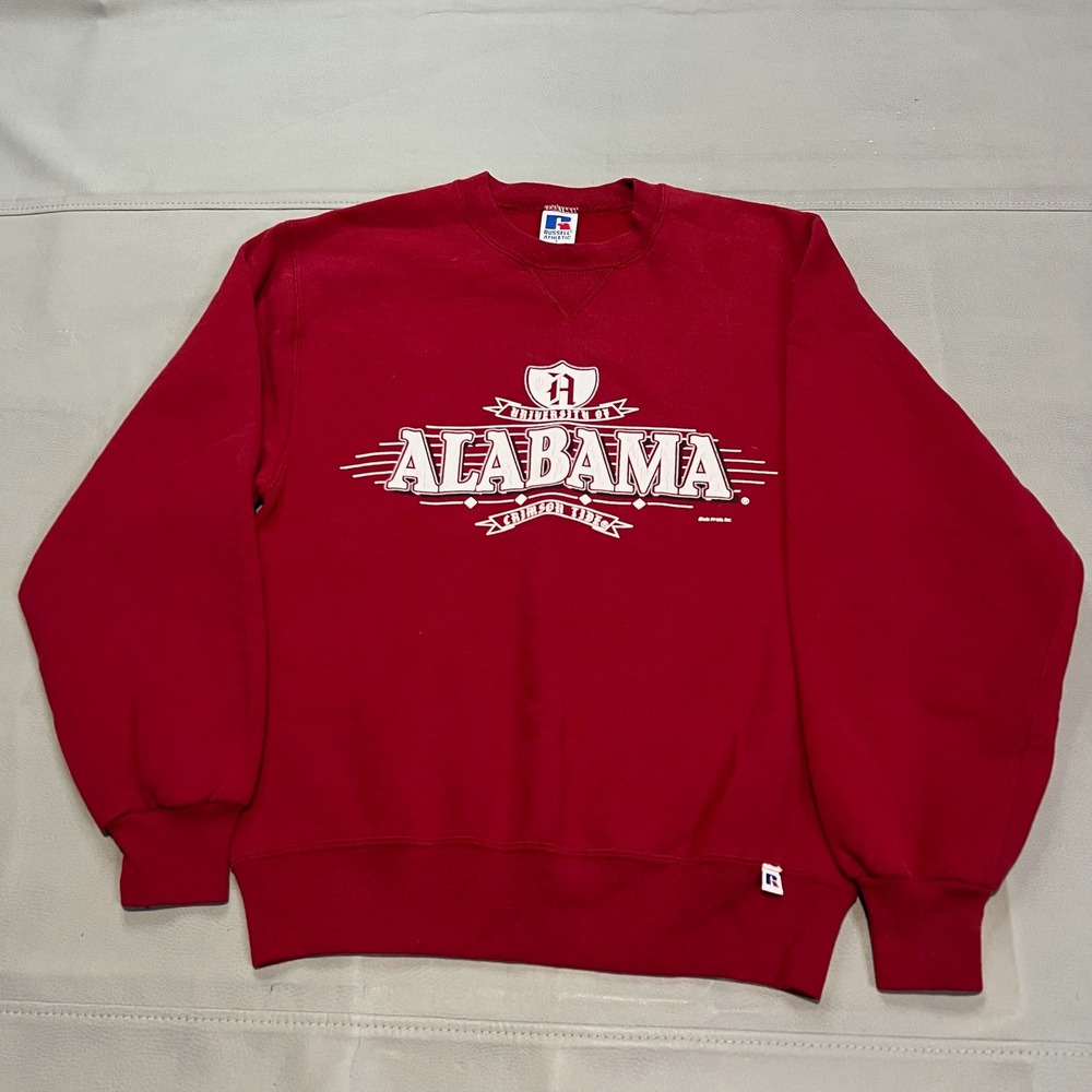University of Alabama Crimson Roll Tide Russell Athletic Crewn Sweatshirt-S-4572